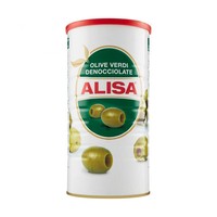 Olives noires dénoyautées Alisa 1,42 kg, olives espagnoles Picholine, mi-sucrées, pulpeuses, juteuses, fraîches, maturité naturelle, 24 MOIS, tropicales