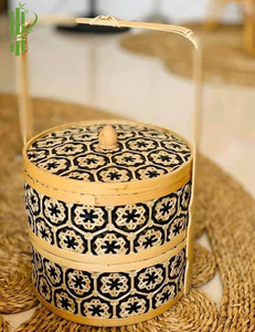 Bamboo Lunch Box Basket <b>Storage</b> Basket Decorative Natural Bamboo Wholesale ECO Friendly - Product Image 3