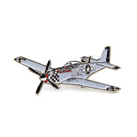Badge personnalisé en métal, souvenir, pilote de ligne, modèle d'avion doré