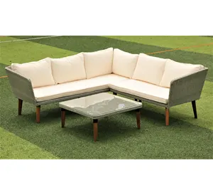 /Furnitur Taman-Set Sofa PE Poly Anyaman Rotan Furnitur Gargen Modern Luar Ruangan Furnitur Gardern