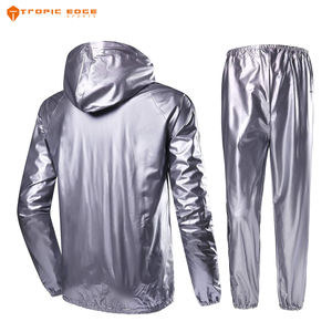 Heavy Duty Fitness Exercise Gym Anti-Rip Black Clothes Weight Loss Sweat <b>Sauna</b> Suit For Men and Women - Product Image 6