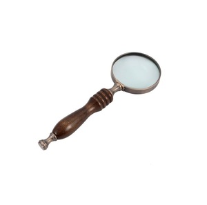 Lupa con mango de madera, cristal indio de alta calidad hecho a mano, lupa grande y elegante, venta al por mayor - Product Image 1