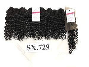 หนังกำพร้าชิดเด็กขดบิดผมมนุษย์สีดำเด็กสาวสไตล์ผมหยิกสั้น - Product Image 3