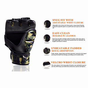 Gant d'entraînement de MMA de haute qualité de conception personnalisée en cuir de camouflage de boxe gants MMA les plus vendus - Product Image 5