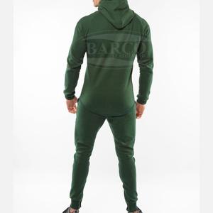 Chándal OEM personalizado para hombre, tela polar de alta calidad, 100% algodón, talla XXL, temporada de invierno, chándal para correr, logotipo con cremallera completa - Product Image 3