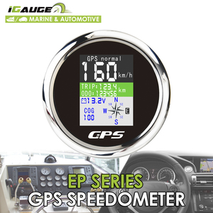 3-1/3 "85 Mét Chất lượng cao không thấm nước kỹ thuật số đa chức năng <span class=keywords><strong>GPS</strong></span> Đồng hồ tốc Độ Màu Đen faceplate Marine đo ô tô - Product Image 5