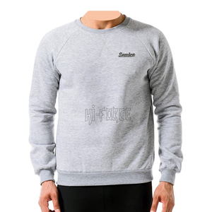 เสื้อสเวตเตอร์คอกลมของผู้ชาย,เสื้อฮู้ดคอกลมสีพื้นพิมพ์ลายโลโก้ได้ตามต้องการ - Product Image 5