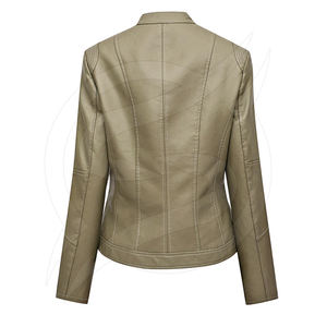 Blouson en cuir PU femme, de haute qualité, à la mode, vêtement d'hiver personnalisé - Product Image 6