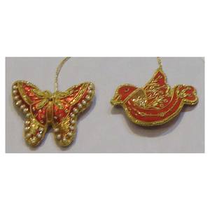 Zari Embroidery Butterfly Shape Hanging Ornament - Product Image 1