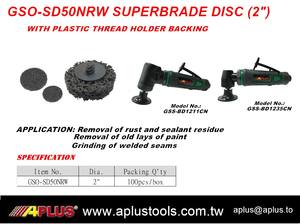 Aplus GSO-SD50NRW SUPERBRADE DISC 2 "disque abrasif céramique certifié ISO9001 40-42HRC dureté plastique porte-filetage abrasif - Product Image 2