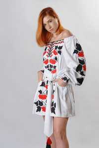 2023 Venta caliente de alta calidad vestidos bordados ucranianos mujeres verano manga larga Boho nuevo estilo mujeres Mini Maxi vestidos - Product Image 3