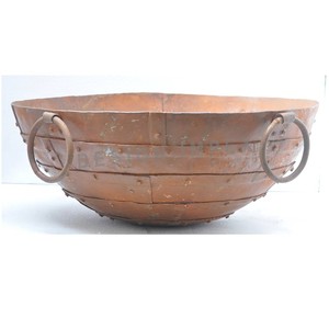 Support de foyer personnalisé OEM ODM avec quatre poignées style européen en fonte extra large Kadai de cuisson pour décoration de Noël - Product Image 2