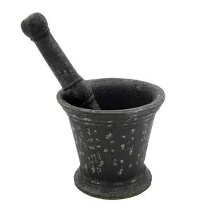 Handmade Mixing Pestle And Mortar For Kitchenware Cooking Ware Baking Tool Metal Stone Herbal Tea And Spices Grinding