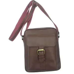 Crossbody Messenger Unisex Leather Bag For Export Quality