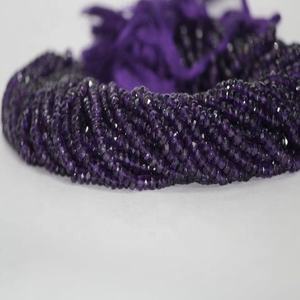 Púrpura Natural africana de piedras preciosas de amatista facetada Rondelle cuentas en el precio al por mayor - Product Image 3