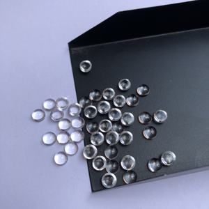 Cabujón redondo de piedra de topacio blanco Natural de 5mm con reverso plano, tienda al por mayor a precio de fábrica ahora del fabricante para hacer joyas - Product Image 1