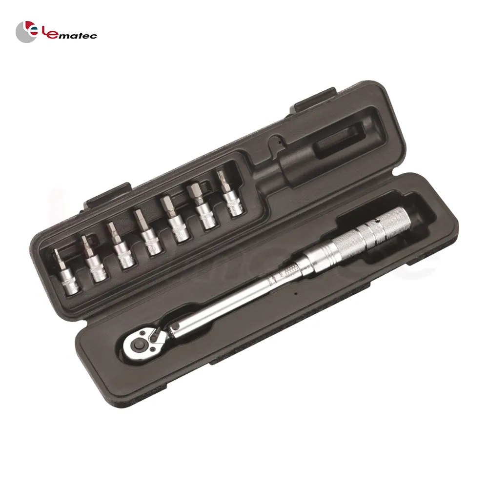 Mini Mekanik Adjustable Micrometer Torsi Kunci Pas Set 1/4 "Ratchet Kepala Sepeda Profesional Tools Taiwan Manufaktur