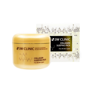 Cosmético Coreano 3W Clinic, Crema de Colágeno, Mascarilla Nocturna Hidratante, Nutritiva, para una Piel Radiante, Material de Algodón, para Todo Tipo de Piel - Product Image 2