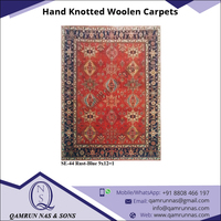 Fournisseur fiable SE-44 Tapis exclusif de luxe de conception tibétaine en laine/soie noué à la main rouge lavable pour une utilisation en cuisine