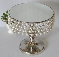 New Look Edelstahl Fancy Round Cake Stand Server für Hochzeits-und Party bedarf