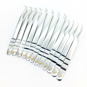 แหนบขนตาแบบเอียงทำจากสเตนเลสสตีลแหนบสำหรับต่อปลายแหลมสั่งติดโลโก้ได้ตามต้องการ - Product Image 1