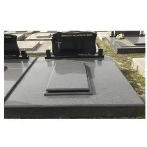 Chinese factory cheap tombstone granite tile cover European style headstone