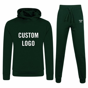 Ensemble de survêtement en jersey tricoté uni pour homme, haute qualité, 100% coton, couleur personnalisée, vêtements de sport avec logo personnalisé - Product Image 2