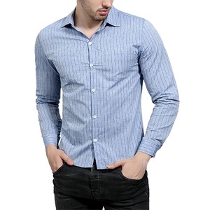 Camisa de vestir de algodón ajustada de manga larga para hombre 2023, diseño informal sólido, franela individual incluida, transpirable, de secado rápido, personalizable - Product Image 2