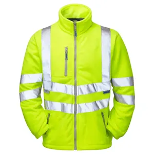 Yüksek görünürlük yansıtıcı şerit güvenlik polar hoodie kazak ceketler