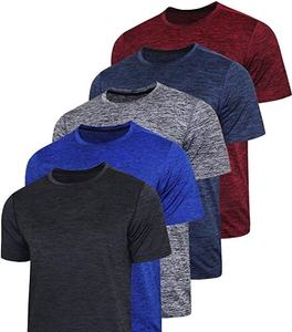 แฟชั่นสวมใส่สีทึบครึ่งแขน o เสื้อยืดคอกลมผ้าฝ้ายคุณภาพสูงขายส่งบางพอดีสบายๆกีฬาสวมเสื้อยืด OEM - Product Image 1