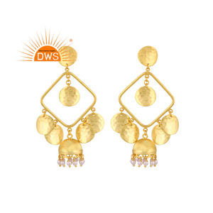 Dernières tendances 2026 : Boucles d'oreilles pendantes en perles naturelles et pierres précieuses pour fabricants de bijoux de mode sur mesure - Product Image 1