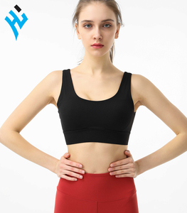 Ensemble de yoga sans couture pour femme : Soutien-gorge de sport et leggings taille haute, rouge et noir, 2 pièces, couleur unie, crop top dos nageur, séchage rapide - Product Image 5