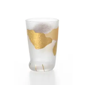 日本产优质磨砂印花玻璃杯，适合爱猫的冰茶、橙汁、牛奶coconeco玻璃杯