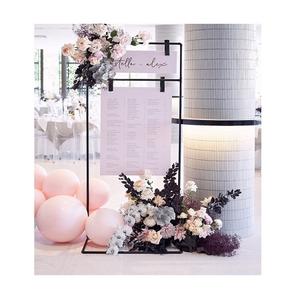 Support d'accueil en fer massif de couleur noire, taille et forme personnalisées, support d'accueil pour accessoires de décoration de mariage - Product Image 1