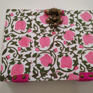 Carnet d'art indien, agenda imprimé, Usage personnel, fait à la main, beau carnet de notes, cadeau pour son agenda de voyage - Product Image 1