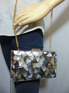 Pochette en mosaïque pour femmes, motif mère de perle, bourse en métal - Product Image 6