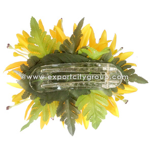 Pinzas para el Cabello con Flores de Lirio Araña Doble de Tela de Poliéster Ligero de Moda Tropical para Mujer de Sunne, para el Verano, Personalizadas - Product Image 4