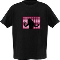 T-Shirt LED Lumière Clignotant Mode Hommes Danseurs Son Activé LED EL LED T-Shirt unisexe pour le Rock Disco DJ T-Shirt