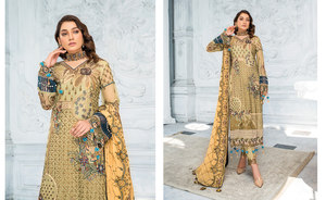 Robe Salwar Kameez en mousseline de soie de haute qualité pour adultes vêtements de fête pour femmes de style indien et pakistanais - Product Image 4
