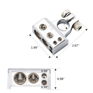 Terminali batteria Edge <span class=keywords><strong>RBT</strong></span> 0/4/8/10 Gauge per impieghi gravosi con spessori spaziali e copertura trasparente, positivo e negativo (coppia) - Product Image 5