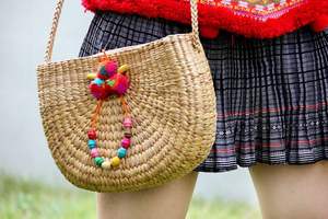 ขายส่งกระเป๋าถือผักตบชวาตะกร้าผักตบชวากระเป๋าแขวนเวียดนาม2021 - Product Image 2