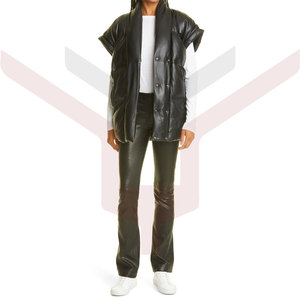 Wholesale Seasonal Winter Hooded Crop Jacket Hollow Straps Hotsale Sleeveless <b>Tie</b> up Tops Jacket Coat Ladies Puffer Jacket - Product Image 6