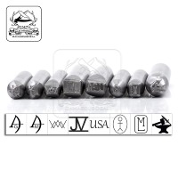 Marques de fabricant personnalisées 8 pouces, outils à main pour marquage Damas, pour forgerons et créateurs de bijoux, tampon en acier 100Cr6 trempé 4 pouces