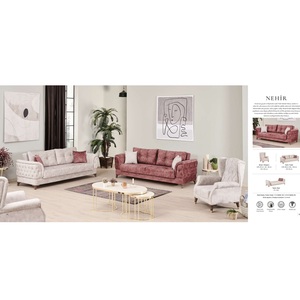 Juego de sofá de terciopelo tapizado de 2 plazas estilo Chesterfield moderno de lujo, muebles para el hogar para vivir, Villa, proveedor directo de fábrica - Product Image 6