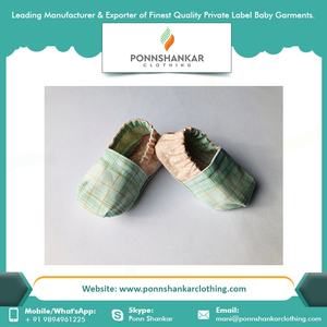 Meilleur prix 100% chaussons en coton biologique pour nouveau-nés pour garçons filles hiver été avec semelle intérieure en cuir supérieure tricotée - Product Image 3