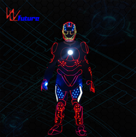 Costume LED Robot WL-0239, vêtements de rave d'Halloween, costumes LED Ironman, vêtements lumineux, costumes Ironman pour la télévision et le cinéma