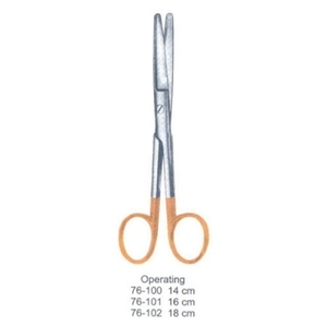 Tijeras quirúrgicas de acero chapado en oro satinado de mano Abrazadera recta Instrumento TC Equipo manual Certificado CE - Product Image 1