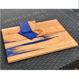 Planche à fromage en résine rouge Blocs à découper en bois en résine pour fruits et légumes - Product Image 5