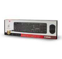 CMMK-522 filaire souris clavier ensemble LED rétro-éclairé 104 touches russe/arabe mise en page PC bureau jeu USB Combo pour une utilisation de bureau électrique