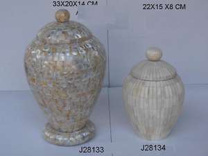 กระดูกInlayและแม่ของเพิร์ลInlayไม้Jarมีให้เลือกหลายขนาดและเสร็จสิ้น - Product Image 4